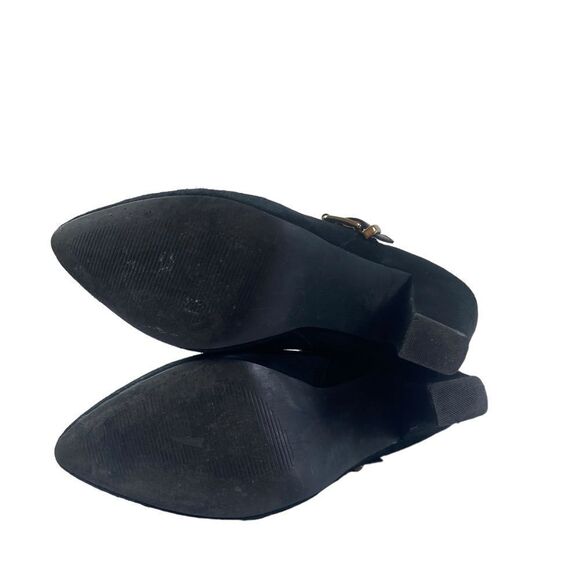 Steve Madden 10M JYPSEE ankle boots heeled moto genuine suede - Picture 6 of 8